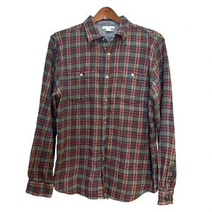 Carbon2Cobalt flannel button down shirt size M
